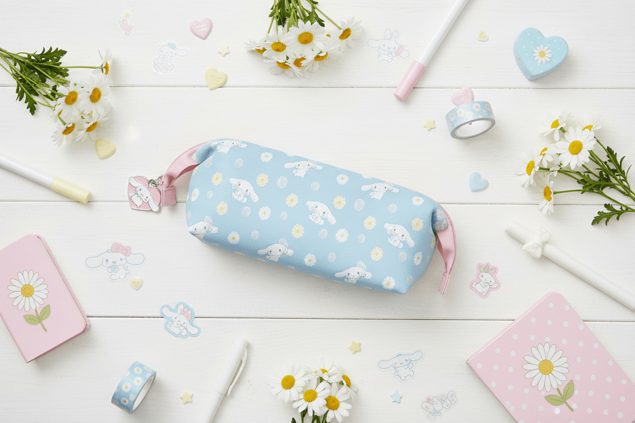 Sanrio Sweet Daisies Cinnamoroll™ Charmed Pencil Pouch - Bows