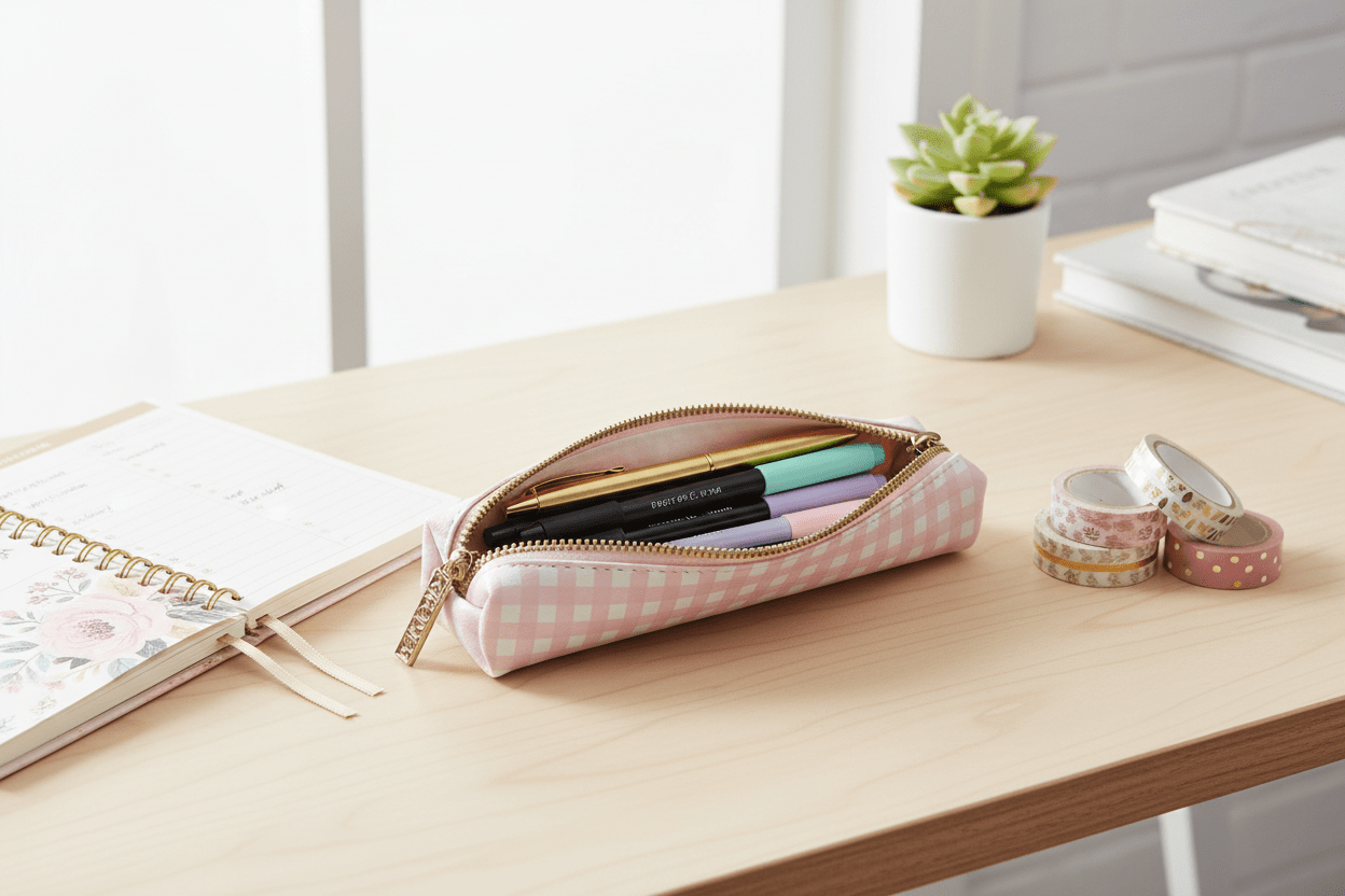 Slim Pencil Case in multiple options - 8" pencil pouch - Bows